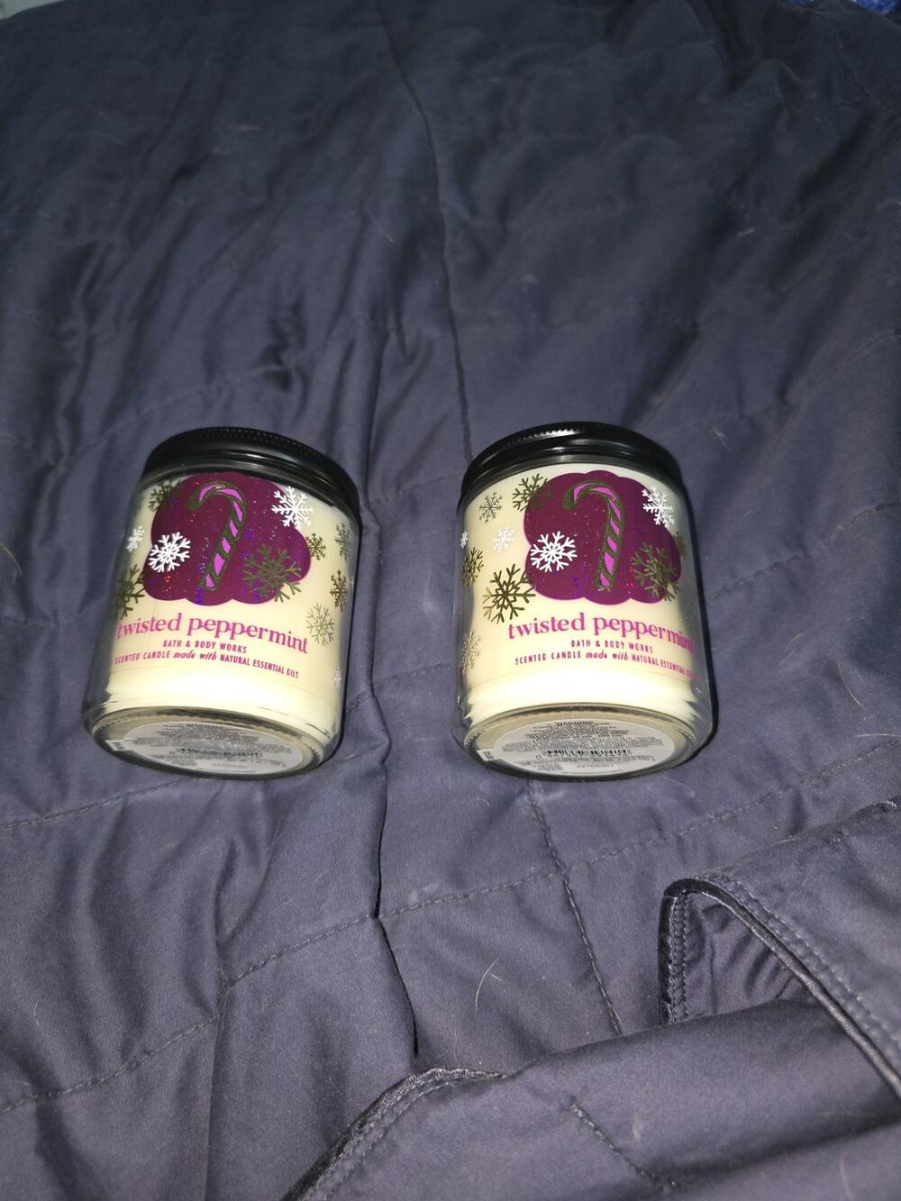 ~ TWISTED PEPPERMINT ~ 2PK ~ 7oz SINGLE WICK CANDLE ~ Bath & Body Works